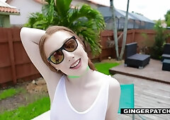 Redhead Amber Stuffed With A Stiff