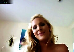 Chesty blondie Phoenix Marie loves playing her soaking Wet Pussy