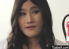 Asian ts sweetheart Penny Petals analed by instructors cock