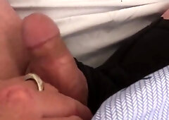 Risky Doctor’s Office Onanism: Masculine Patient in a Gown Plays W/ His Cock Expecting to get Caught