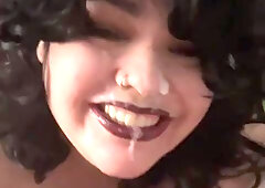 Real Duo Homemade Oral job! Ahegao Facial cumshot