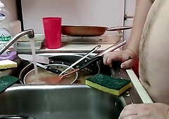 A chap doing the dishes!!! PT. 1