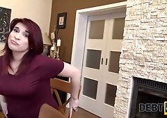 Pregnant European redhead Jessica Red takes every inch deep in her wet pussy