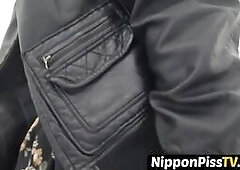 Charming Japaneese darlings have their furry pussies shot by a secret camera while peeing and jerking off.