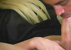 Sexy stepmom Aubrey gets a blowjob by son's friend