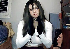 Quiet Nancy Part 1! Female Mask And Real Life Doll! Nancy Puts On Her Gloves And Plays With A Mask!
