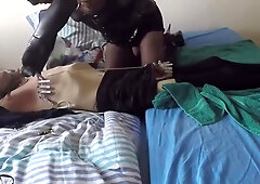 Hard Bdsm Whip With Clamps On Armpits Nipples And Te