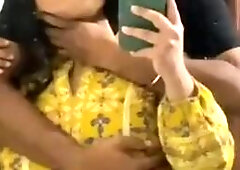 Gouthami reddy manthena having Romance with husband's friend pressing boobs secretly