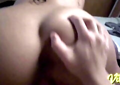 I give my girlfriend love in daybed, I fill her butt with jizz