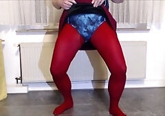 Horny crossdresser Frank has a wild time with laundry