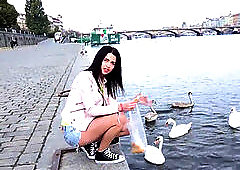 congenital cutie sucks cock in pov and gets wet vulva romped