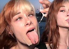 That babe Risks It Once more: Public Outdoor Sloppy Deepthroat Milking – Ahegao Facial Finish