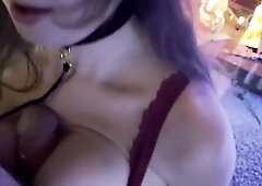 Nasty teen Wench Sucks and Bangs below the Xmas tree