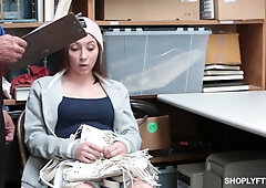 Rogue Security Guy Fuck The Out Of Young Shoplifter With Hayden Hennessy