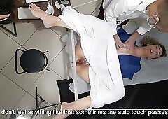 Patient goes to the gynecologist but gets horny and he cums in her.