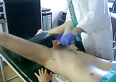 Handjob in the medical room