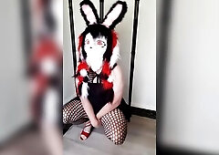 Kigurumi Doll In Fishnets And Heels Does Solo Play