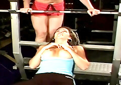 Busty Lesbians At Gym