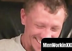 Mature amateur teased and fondled before stroking his hard cock