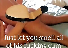 This babe has a crush on her massage therapist-her bf encourages her to screw him-bawdy talk whore creampie