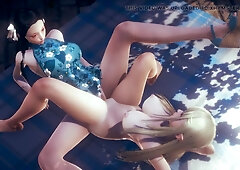 Manga Porn Uncensored - Hermaphroditism intercourse with 2 chinese femmes