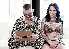 Large breasts playgirl Eve Marlowe likes giving blowjobs! Charles Dera introduces her to show off her screwing skills. This Babe undresses and shows o