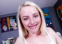 Is CUTE TEEN WENCH knocked up after taking a GIANT, UNFATHOMABLE CREAM PIE from her MUCH MATURE SUGAR DAD?