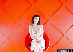 Tina Fire shows off her massive natural knockers for Juan. The sight of her pleasuring herself while sucking on those big boobs really gets him going 