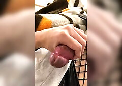 Little femboy touches himself whilst that guy's on his sheets