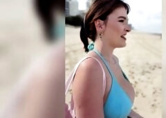 Enchanting Beach Vibes With Breasty Playgirl Jade Harper