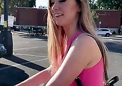 Fun session with blowjob action from a gorgeous blonde teen