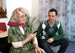 Granny Takes Young Dick Doggy Style