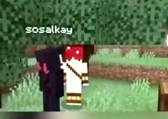 Black babe fucks in her mouth to the phonk in the forest