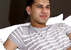 Cute British twink cums hard after intense solo masturbation