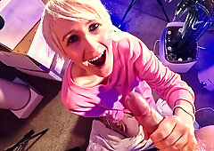 Horny Milf Sucks His Big Cock