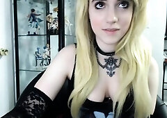 Curly Blonde Teen Records Solo Dildo Masturbation More at