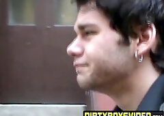 Horny JR Riley squirted heavy loads after jacking his thick cock in the locker room