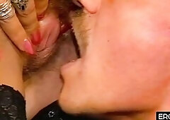 German porn shoot in German living room Wiggling breasts and unshaved twat gets banged incredibly