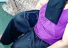 Pakistani BBW enjoys titjob and fingering on a patterned couch at home