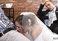 Hunt4k. They just married and he sells his wife to be fucked for money! Part 2