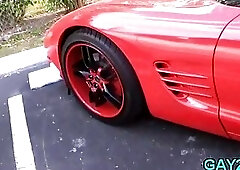 Filthy client spreads his legs