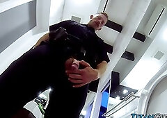 Muscly cop gets anal fuck