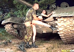 Rae Lil Black In Leaned On The T-55 And Got Pussy Banged