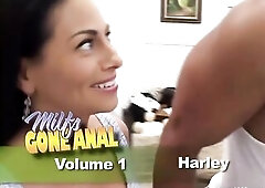 mother I'd like to fuck Harley Raine gets screwed in all holes by large rods