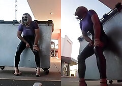 Muscle Bitch Undressed and Banged in Public