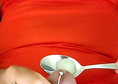 Sissy cheating AlexSandra slurps jism. Very First dosage