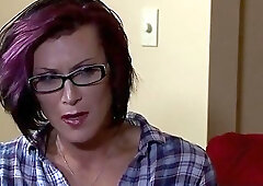 Mature teacher shemale enjoys hot lesbian sex with a teen