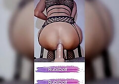 Rubidoll arrives tired from work, so to get rid of the stress this babe continues to play sexually with her Sextoy in an anal way, this babe not ever 