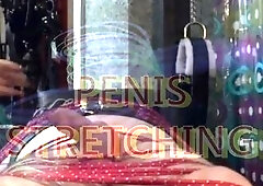 Mistresse LDC applies the weenie stretcher to the hunk thrall's jock and the torments it with hawt candle wax.