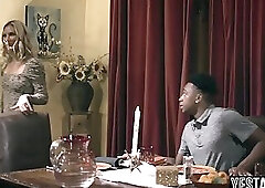 Mature couple convince friends black teen stepson for a threesome